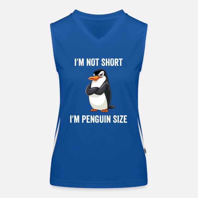 I'm Not Short I'm Penguin Size Funktionelles Kontrast-Tank Top für Frauen