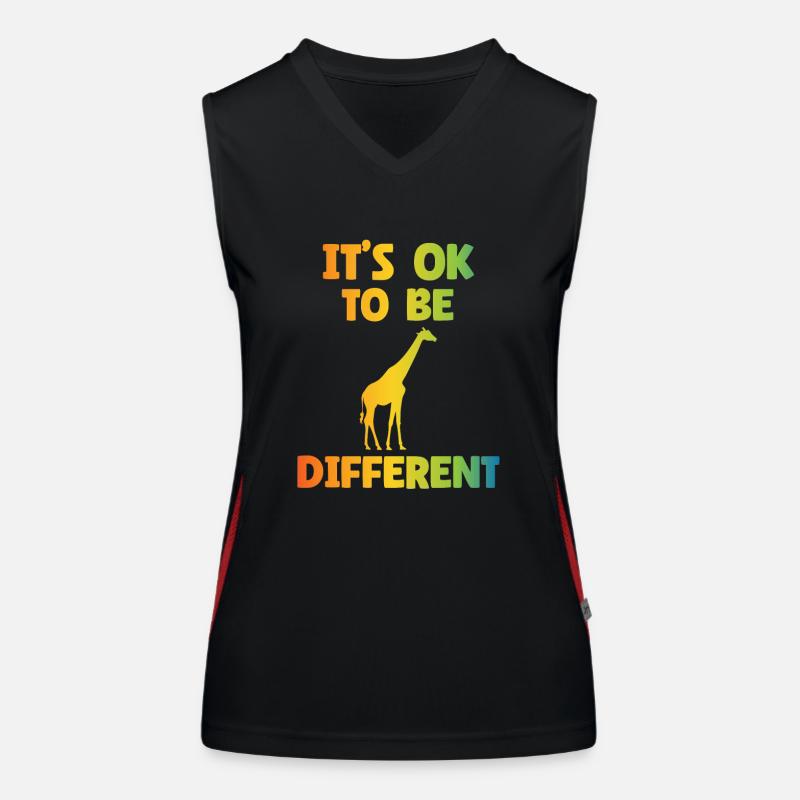 It's Ok To Be Different - Autism Women's Functional Contrast Tank Top