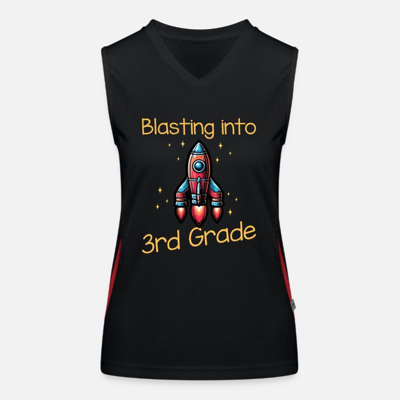 Blasting Into 3rd Grade Women's Functional Contrast Tank Top