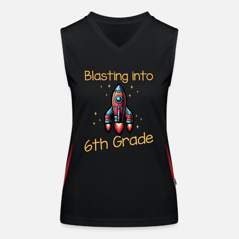 Blasting Into 6th Grade Women's Functional Contrast Tank Top
