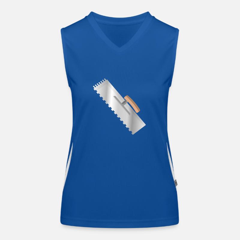 Spatula trowel tool construction site Women's Functional Contrast Tank Top
