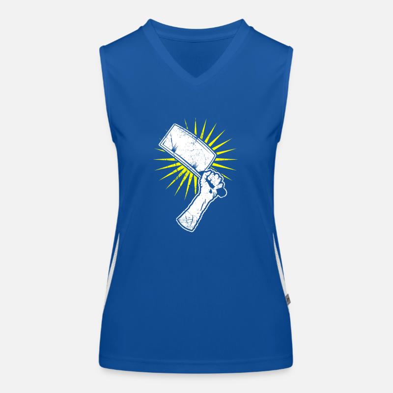 Hackbeil Kuechenbeil Geschenk Funktionelles Kontrast-Tank Top für Frauen