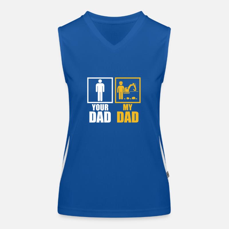 Baggerfahrer Papa Funktionelles Kontrast-Tank Top für Frauen
