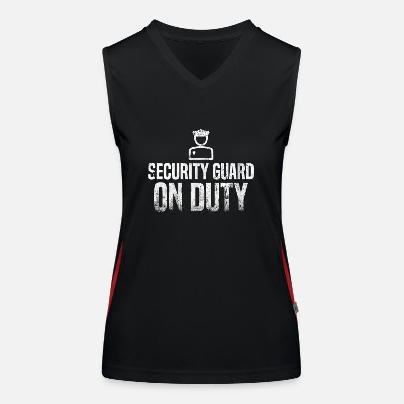 Security Guard On duty Women's Functional Contrast Tank Top