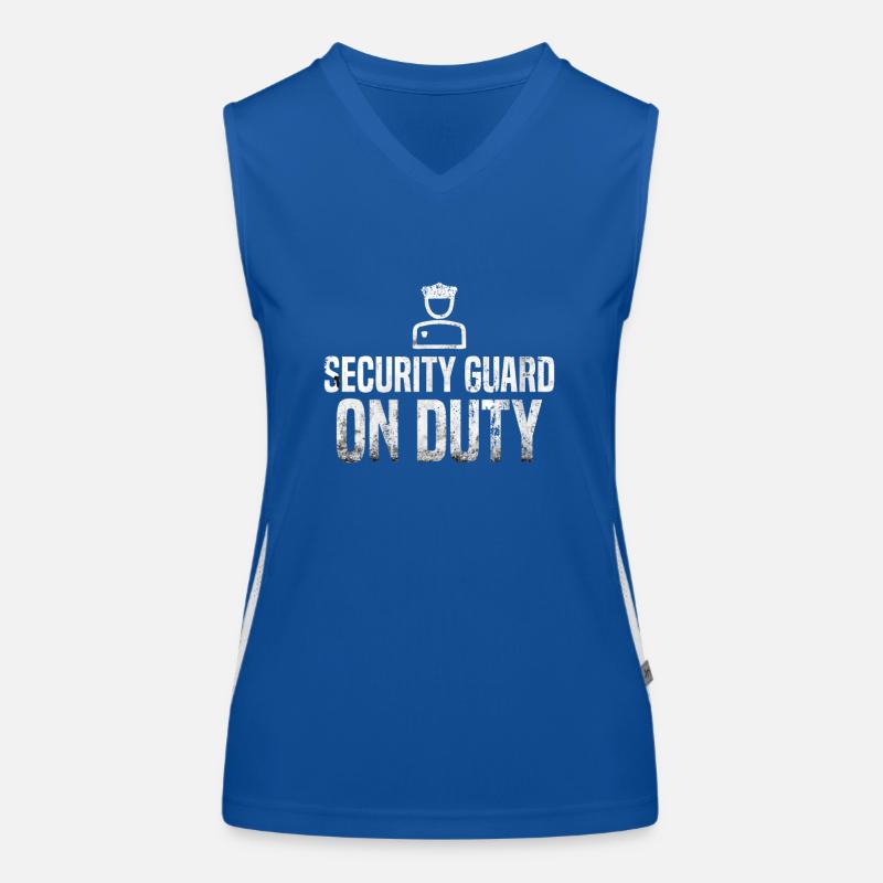 Security Guard On duty Women's Functional Contrast Tank Top