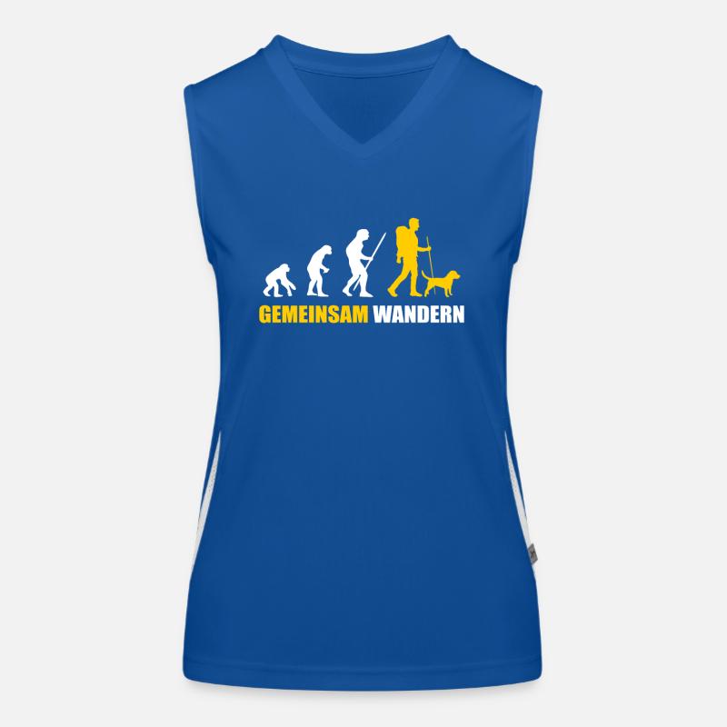 Hund Wandern Evolution Funktionelles Kontrast-Tank Top für Frauen