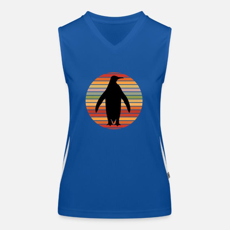 Pinguin Funktionelles Kontrast-Tank Top für Frauen