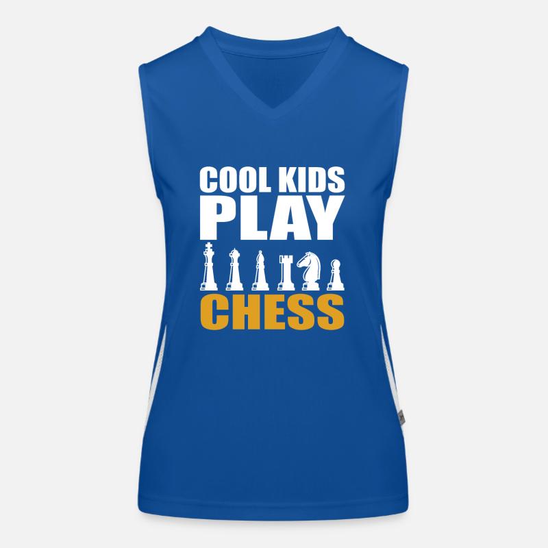Cool Kids Play Chess Gift Women's Functional Contrast Tank Top