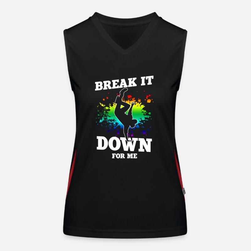 Breakdance Funktionelles Kontrast-Tank Top für Frauen