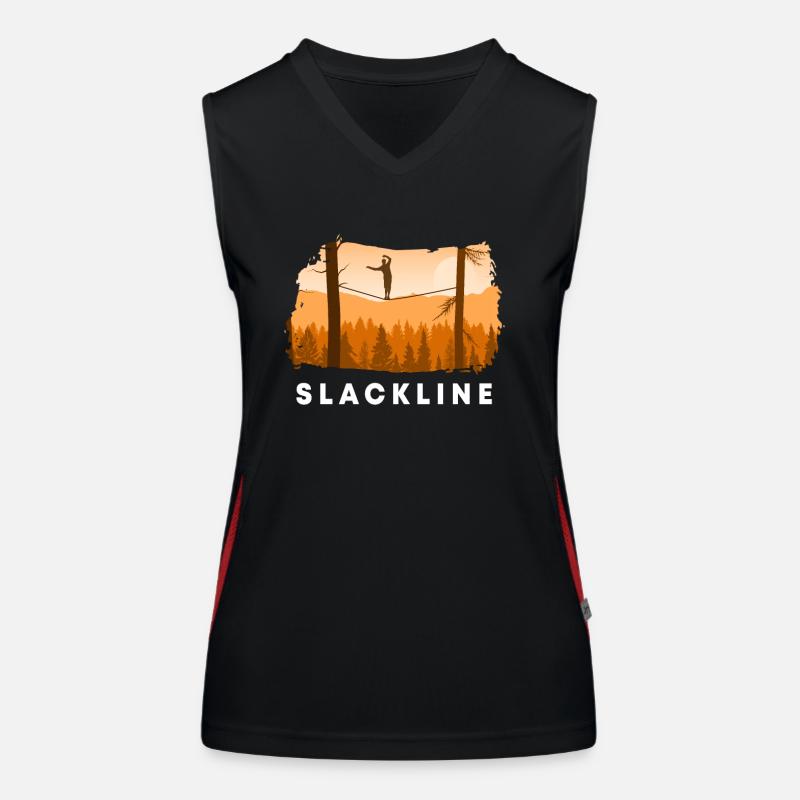 Slackline Débardeur respirant contrasté Femme