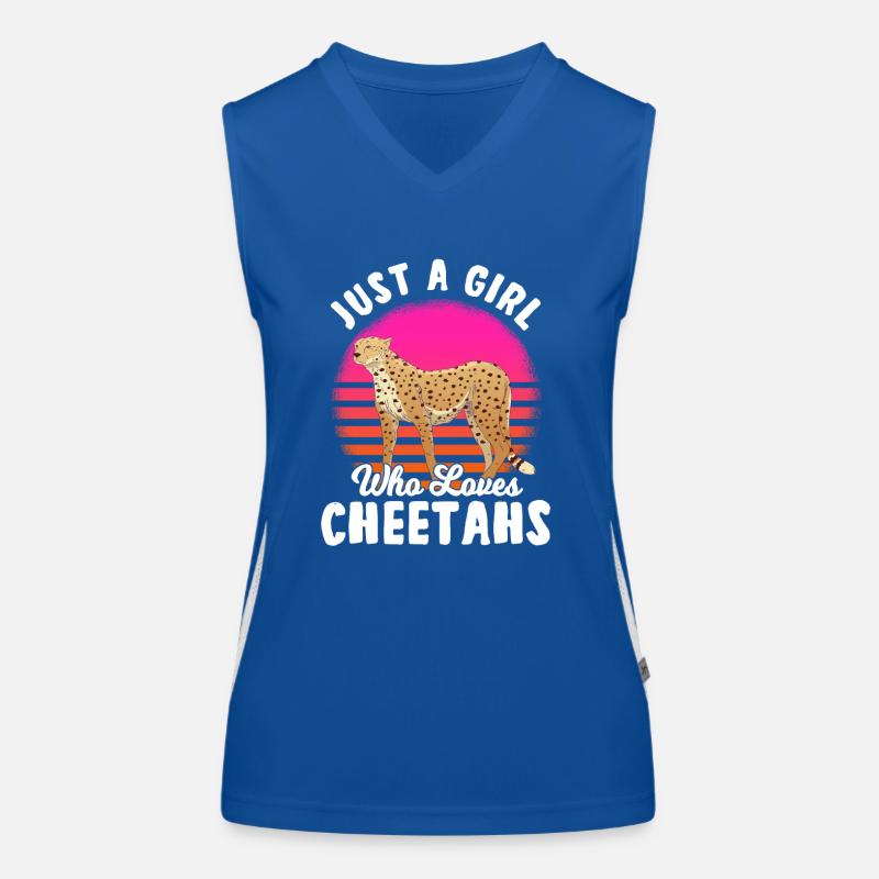 Gepard Geschenk Mädchen Funktionelles Kontrast-Tank Top für Frauen