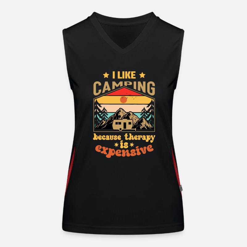 J’aime le camping drôle Camper Citations Débardeur respirant contrasté Femme