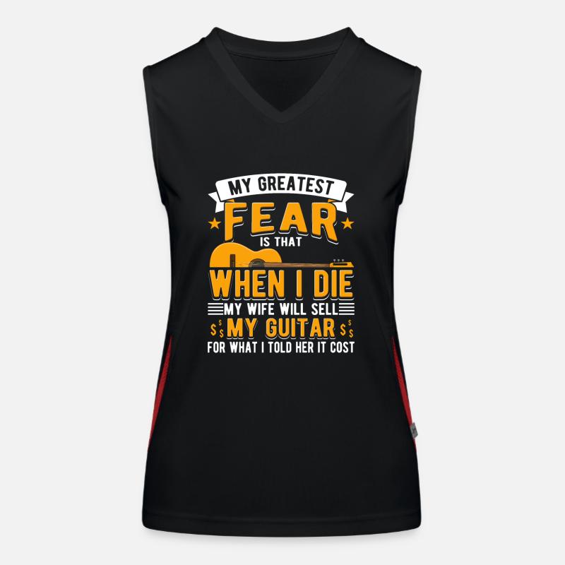 Guitar Guitarist Guitar Player Women's Functional Contrast Tank Top
