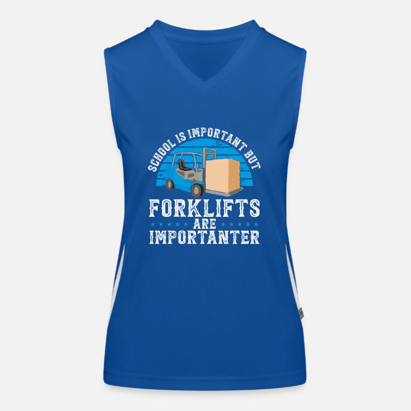 Forklift Driver Gift Women's Functional Contrast Tank Top