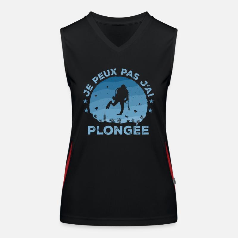 I Can't I Have Diving - Diving Gift Women's Functional Contrast Tank Top