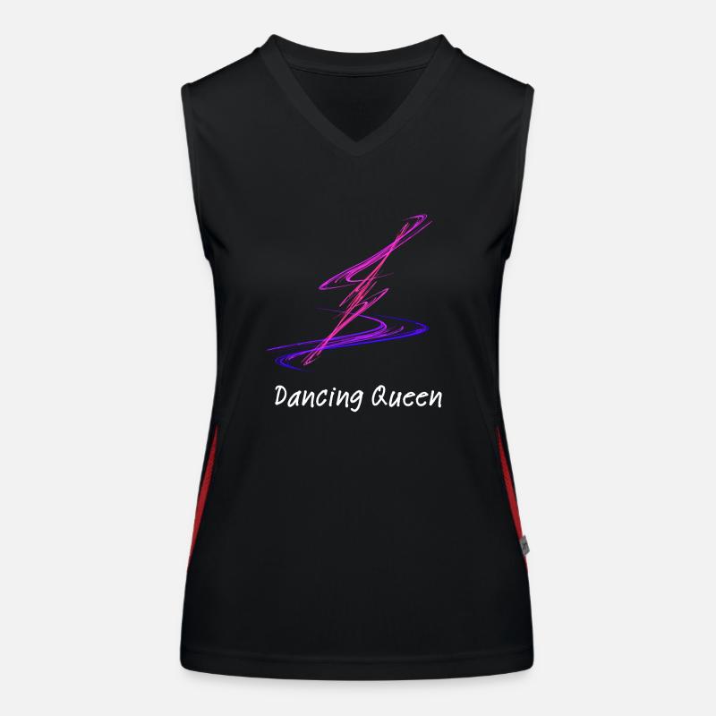 Dancing queen - Women's Functional Contrast Tank Top - black/red