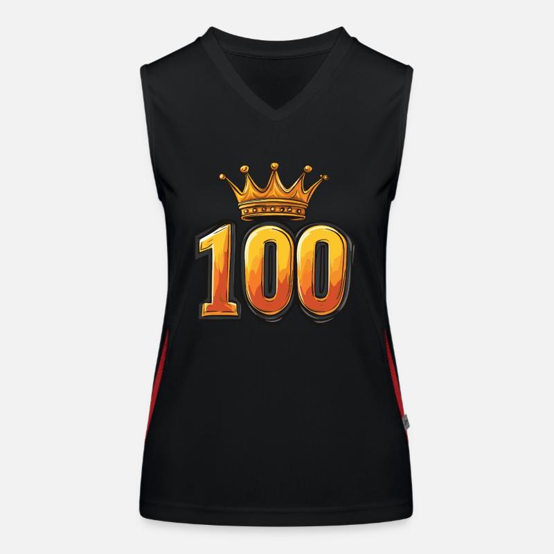 100 Zahl Krone Funktionelles Kontrast-Tank Top für Frauen
