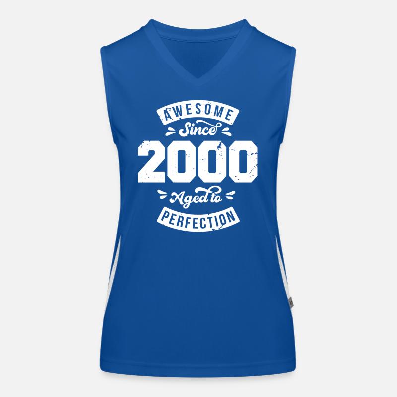 Millésime 2000 anniversaire - rétro 2000 Débardeur respirant contrasté Femme