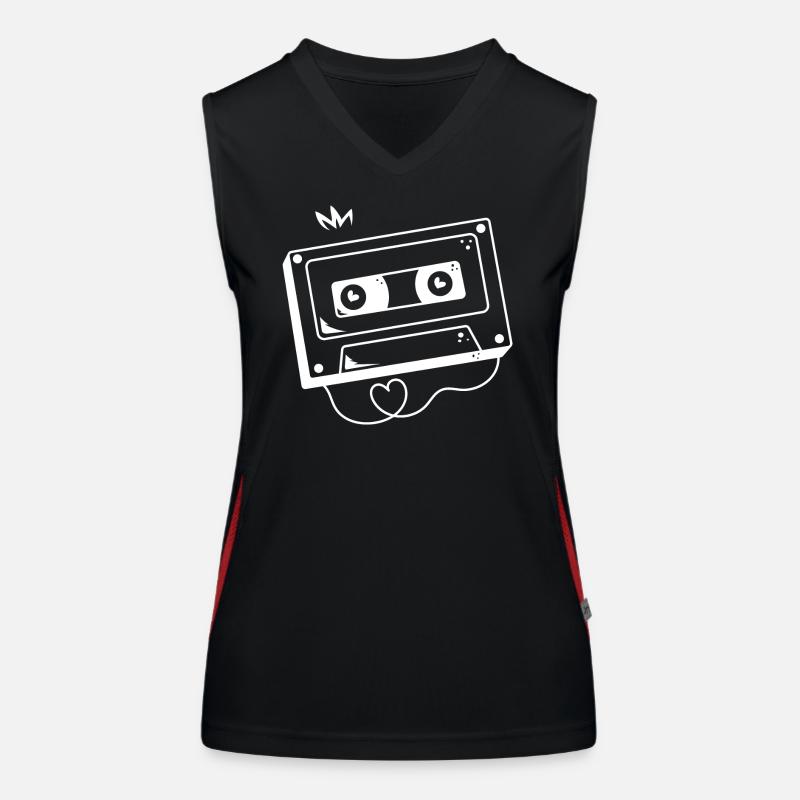 Cassette audio analogique Débardeur respirant contrasté Femme