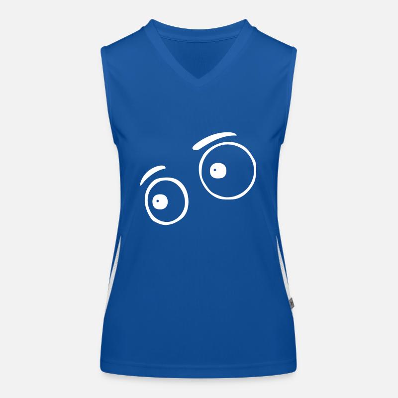 Funny eyes Women's Functional Contrast Tank Top