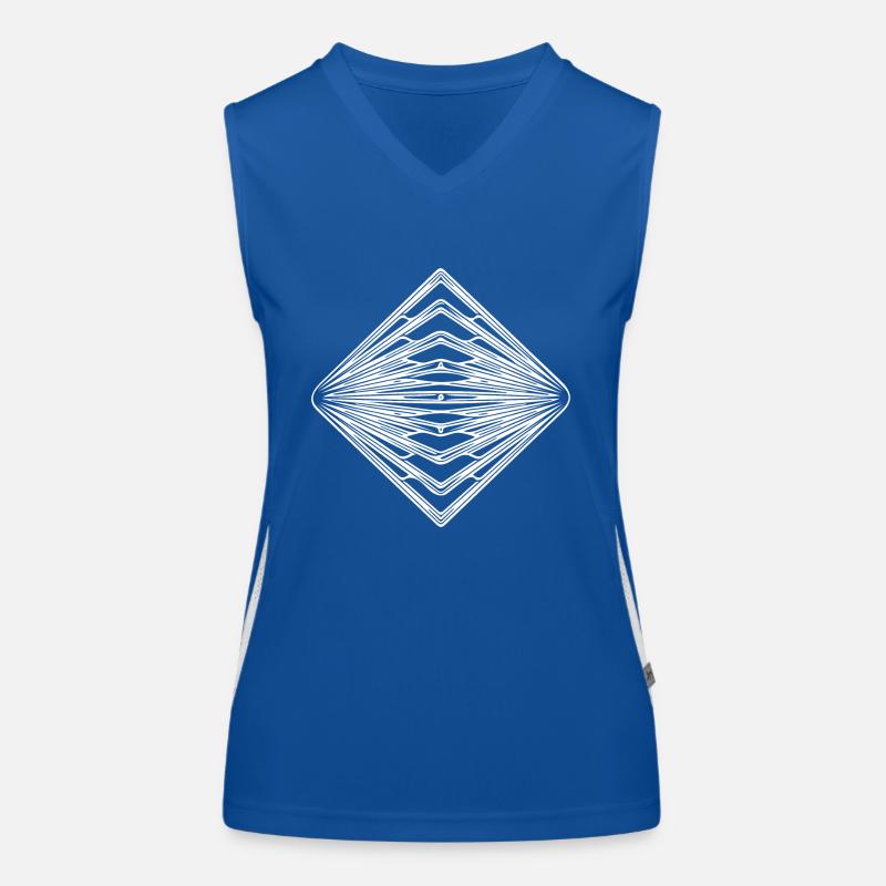 Geometric Vintage Triangle Pattern Women's Functional Contrast Tank Top