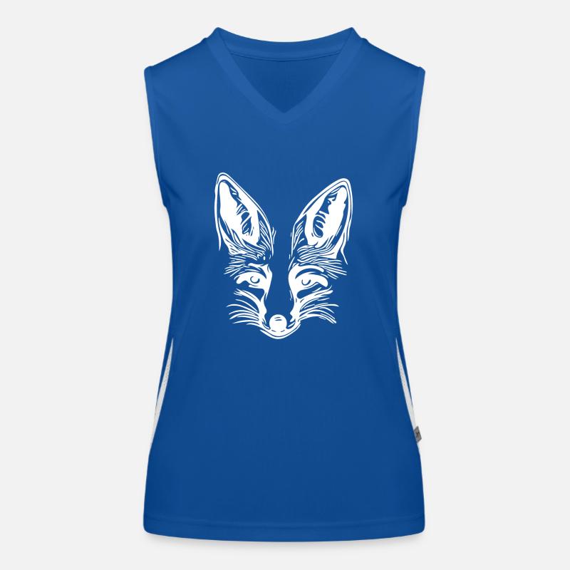 Cute fox drawing Women's Functional Contrast Tank Top