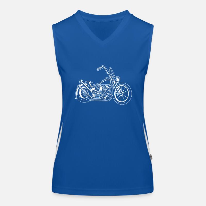Chopper / moto bobber 02_weiß Débardeur respirant contrasté Femme