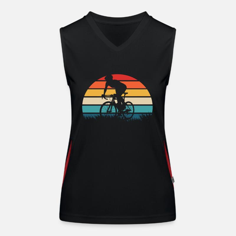 Cadeau vélo rétro Débardeur respirant contrasté Femme