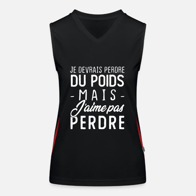 Je devrais perdre du poids mais j'aime pas perdre Débardeur respirant contrasté Femme