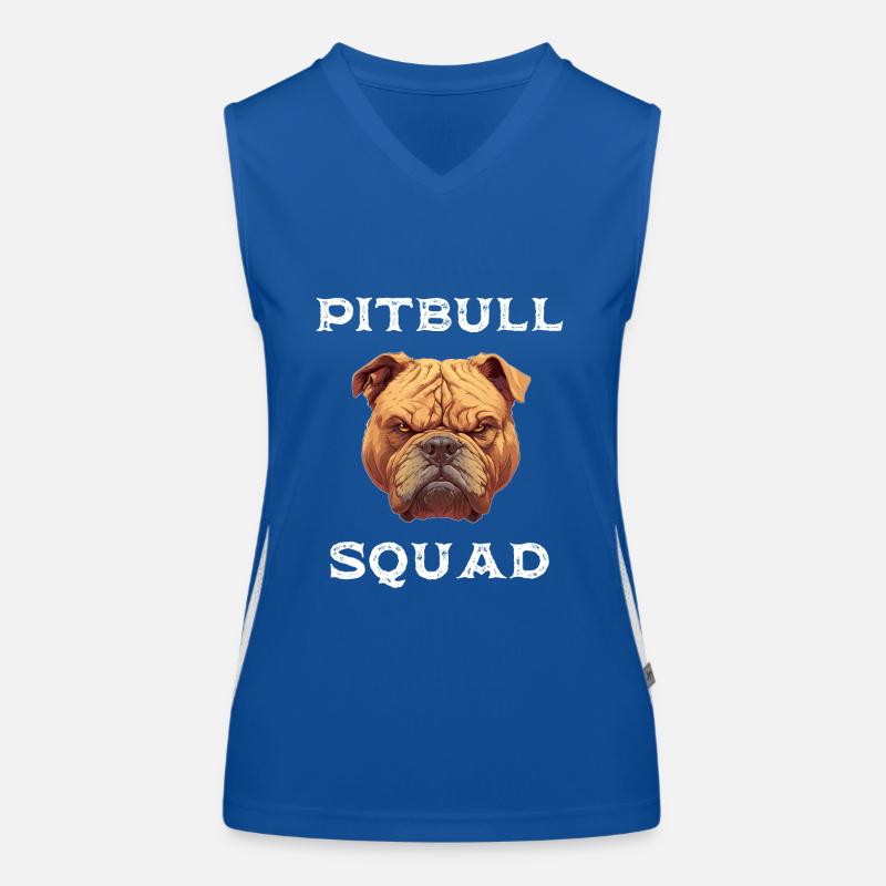 Pitbull Squad - Hundedesign Funktionelles Kontrast-Tank Top für Frauen