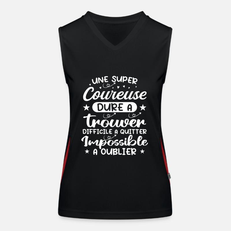 Une Super Coureuse - Cadeau coureuse Débardeur respirant contrasté Femme