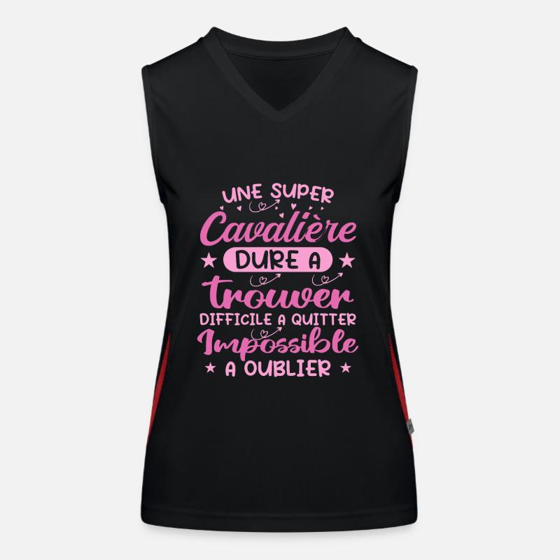 Une Super Cavalière - Cadeau cavalière Débardeur respirant contrasté Femme