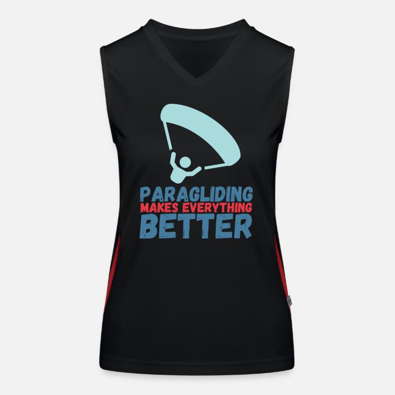 Paragliding Makes Everything Better Women's Functional Contrast Tank Top