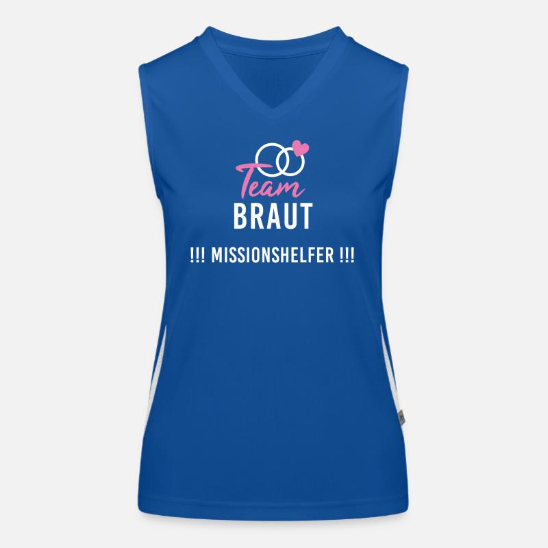 Checkliste Missionshelfer Junggesellinnenabschied Funktionelles Kontrast-Tank Top für Frauen