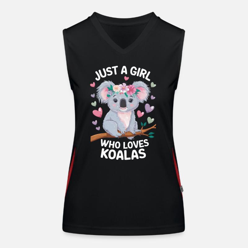 Koala Koalas Koalabär Tier Funktionelles Kontrast-Tank Top für Frauen