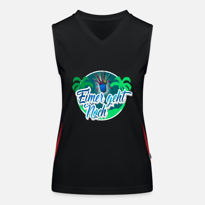 Eimer Geht Noch Eimer Saufen Mallorca Funktionelles Kontrast-Tank Top für Frauen