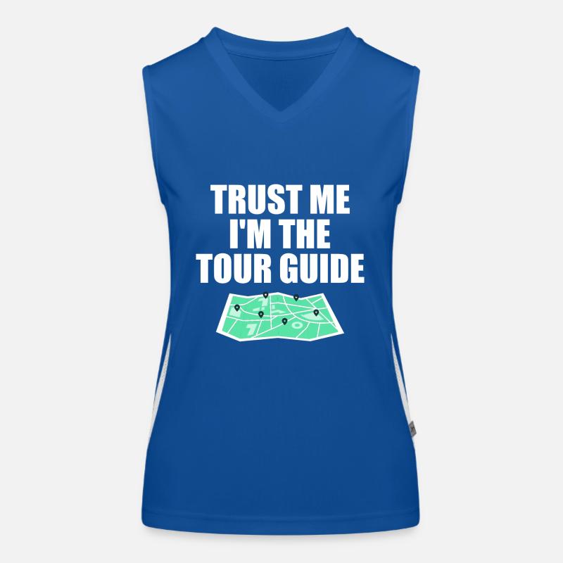 Glaub mir, ich bin der Reiseleiter Funktionelles Kontrast-Tank Top für Frauen