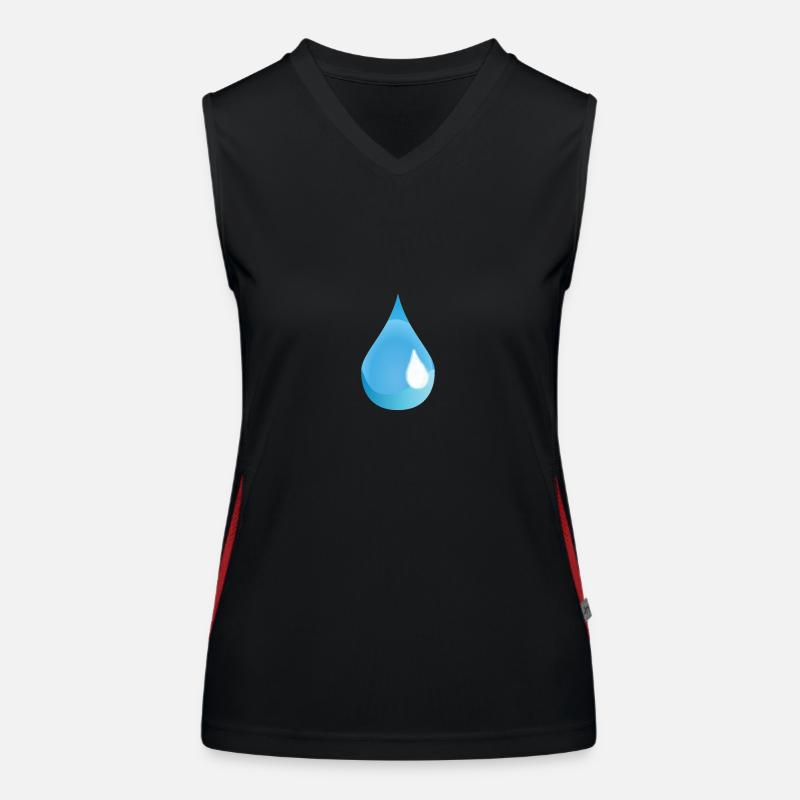 Tear drop Women's Functional Contrast Tank Top
