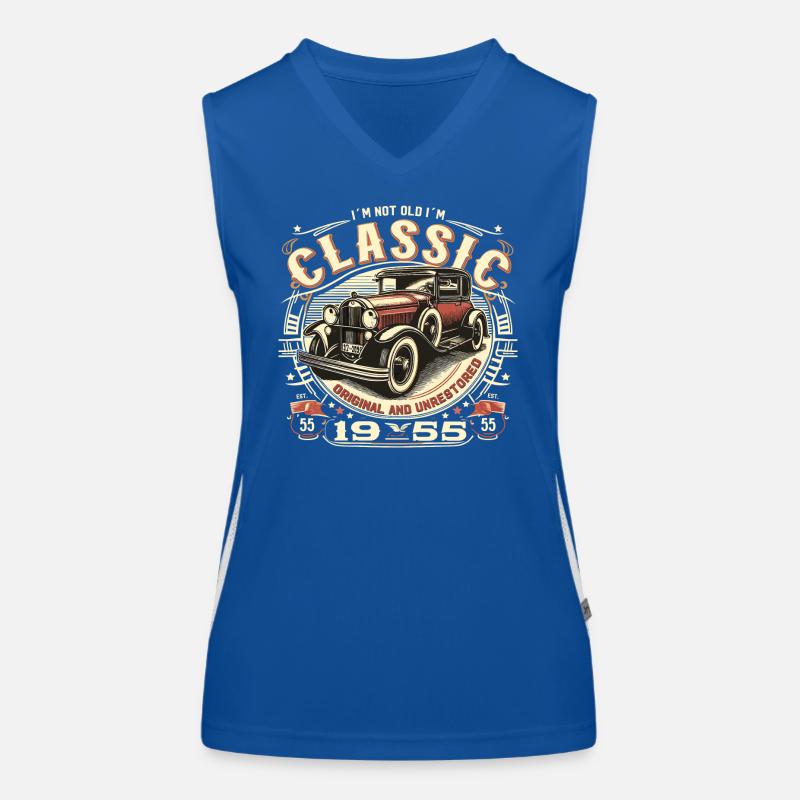 70. Geburtstag Oldtimer 1955 NOT OLD CLASSIC Funktionelles Kontrast-Tank Top für Frauen