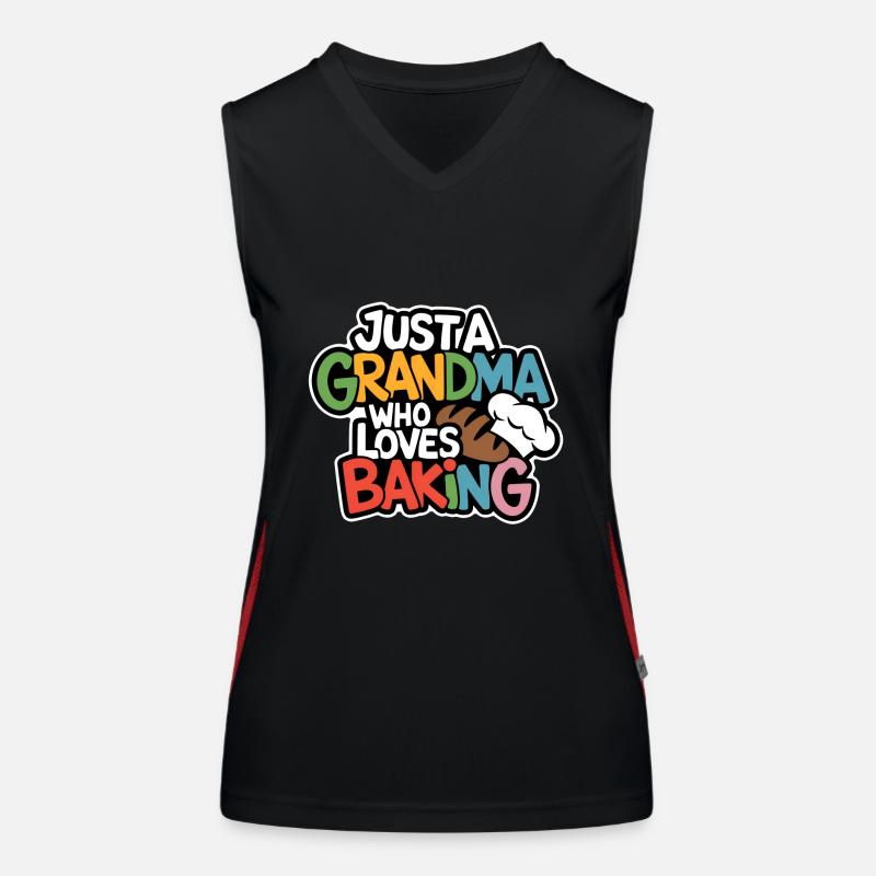 Ich bin Oma und backe gerne Funktionelles Kontrast-Tank Top für Frauen