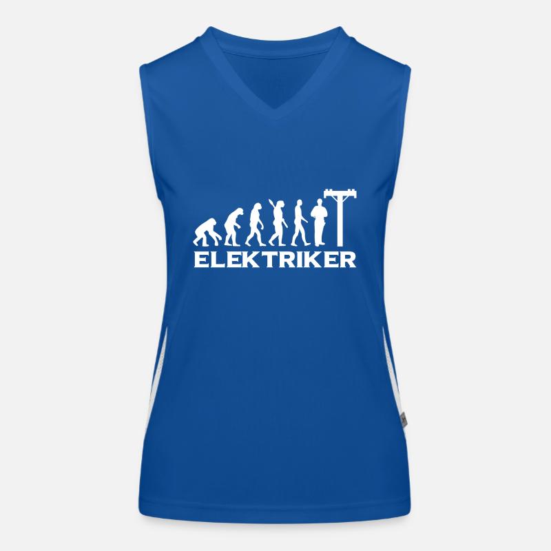 Evolution Elektriker Elektrik Funktionelles Kontrast-Tank Top für Frauen