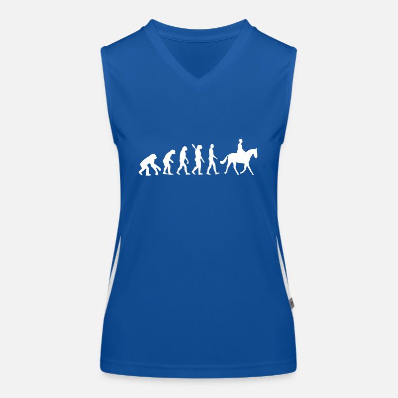 Evolution Reiten Reiter Pferd w Funktionelles Kontrast-Tank Top für Frauen