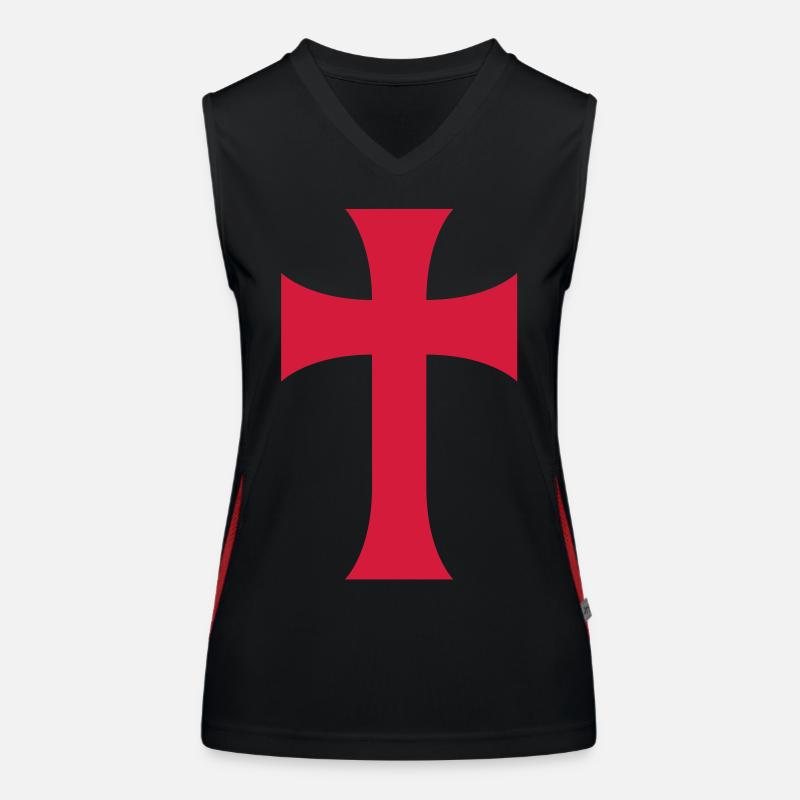Kreuz Funktionelles Kontrast-Tank Top für Frauen
