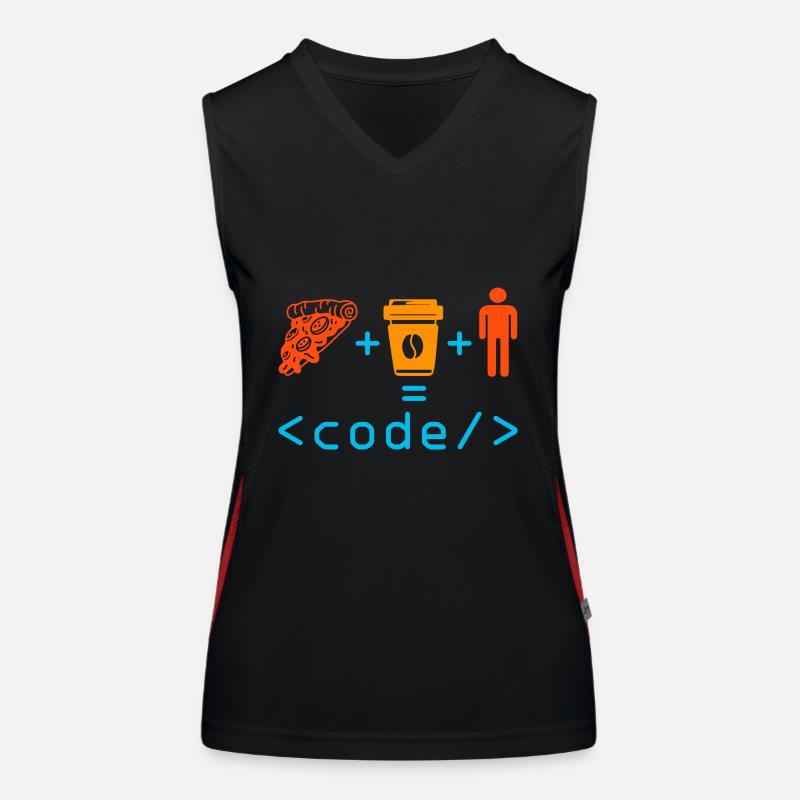 Programmer Coder Computer Nerd Geek Coding Funny Women's Functional Contrast Tank Top