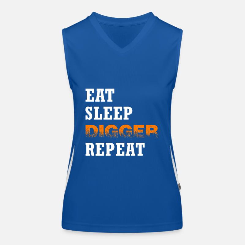 Bagger Baggerschaufel Baggerfahrer "digger" Funktionelles Kontrast-Tank Top für Frauen