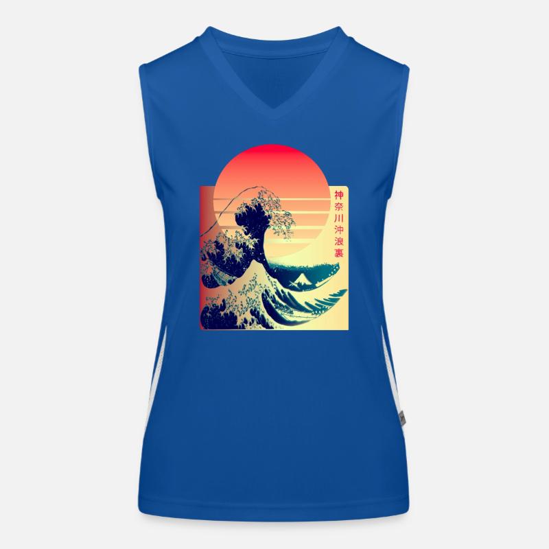 The Great Wave off Kanagawa Women's Functional Contrast Tank Top