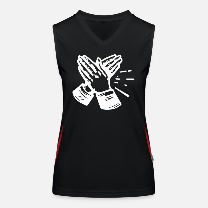 Hands Applause Clapping Women's Functional Contrast Tank Top