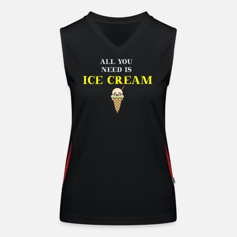Crème glacée Idée cadeau drôle et drôle Débardeur respirant contrasté Femme