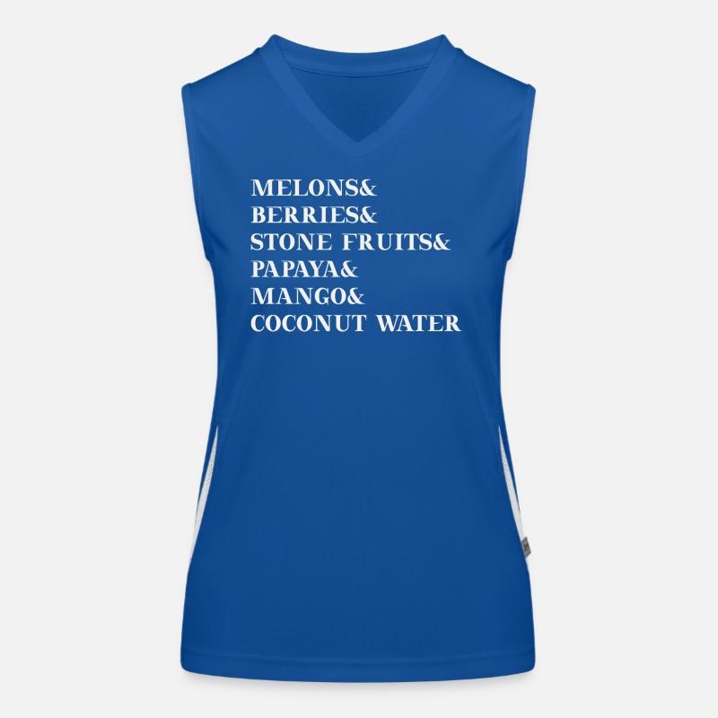 Fruit Fruits Gift Idea Melon Mango Fruit Women's Functional Contrast Tank Top