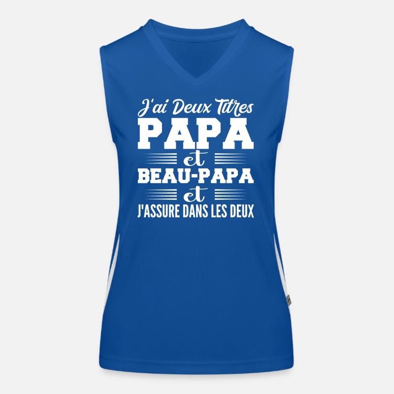 I Have Two Titles Daddy And Step-Dad Humor Gift Women's Functional Contrast Tank Top
